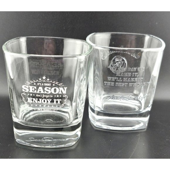 Jack Daniels Lowball Glass It's A Short Season Don't Forget To Enjoy It + other - Picture 3 of 10